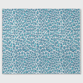 Luipaard, cheetah dierlijke drukturquoise, blauw cadeaupapier (Vlak)