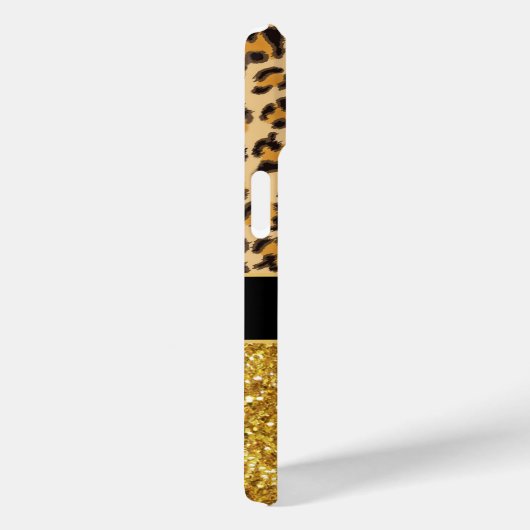 Luipaard cheetah patroon goud glitter Case-Mate iPhone case (Achterkant / Rechts)