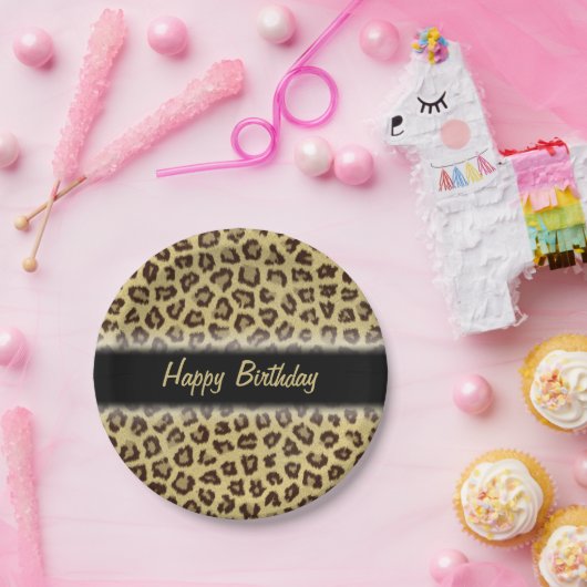Luipaard / Cheetah Print Custom Party Papieren Bordje (Feest)