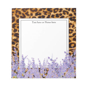 luipaard, cheetah, trendy, floraal, zoet, notitieblok
