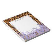 luipaard, cheetah, trendy, floral, zoet, notitieblok (Schuin)