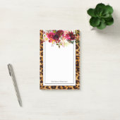 luipaard, cheetah, trendy, floral, zoet, post-it® notes (Kantoor)