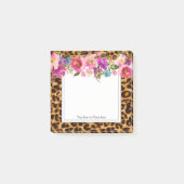 luipaard, cheetah, trendy, floral, zoet, post-it® notes (Voorkant)
