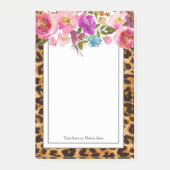 luipaard, cheetah, trendy, floral, zoet, post-it® notes (Voorkant)
