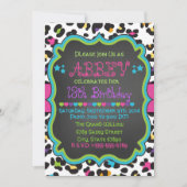 Luipaard / Cheetah Uitnodiging Verjaardag (Voorkant)