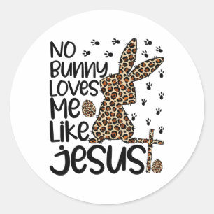 Luipaard Christelijk Geen Konijn Houdt Zo Van Mij Ronde Sticker