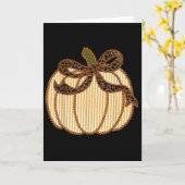 Luipaard Coquette Boog Thanksgiving Herfst Pomp Kaart (Gele Bloem)