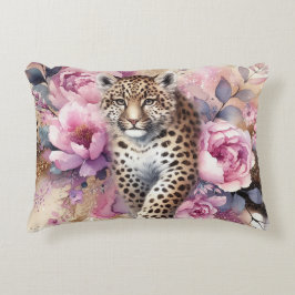 Luipaard Cub & Rozen Accent Pillow Kussen
