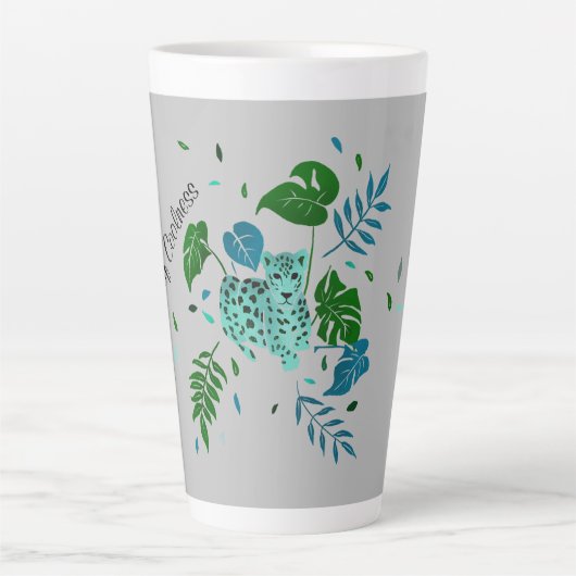 Luipaard Cup van Coolness Latte Mok (Voorkant)