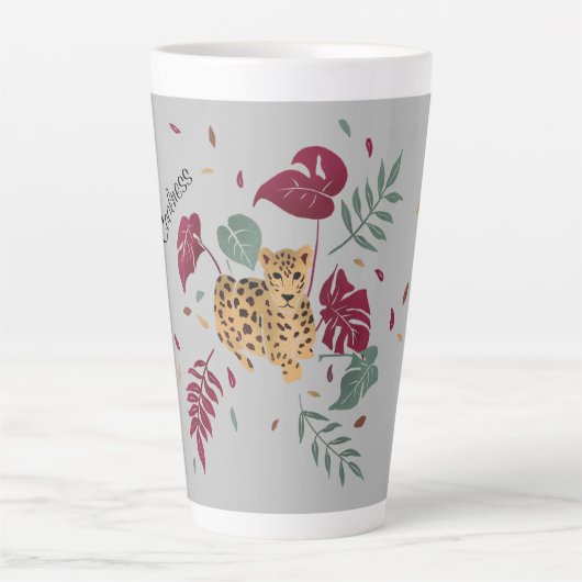 Luipaard Cup van Coolness Latte Mok (Voorkant)