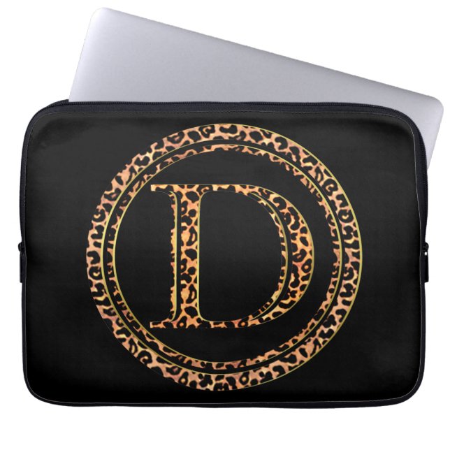 luipaard D Laptop Sleeve (Voorkant)