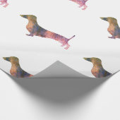Luipaard dachshund cadeaupapier (Hoek)