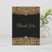 Luipaard Dank je Bedankkaart (Staand voorkant)