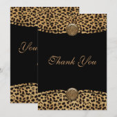 Luipaard Dank je Bedankkaart (Voorkant / Achterkant)