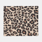 Luipaard Design Patroon Fleece Deken (Voorkant (Horizontaal))
