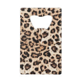 Luipaard Design Pattern: Wild Elegance. Creditkaart Flessenopener (Achterkant)