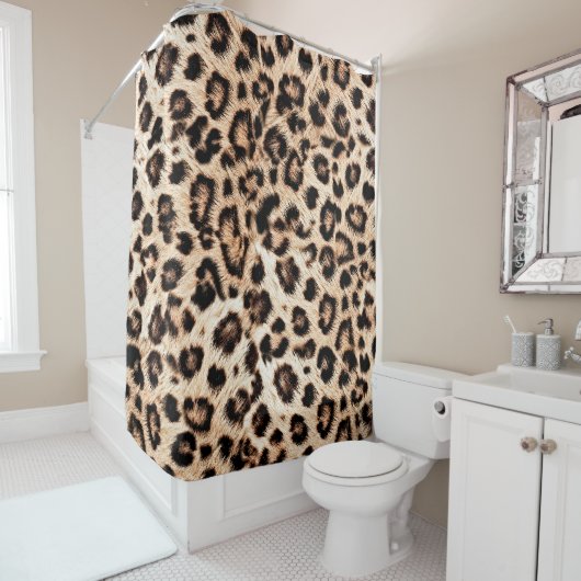 Luipaard Design Pattern: Wild Elegance. Douchegordijn (In situ)