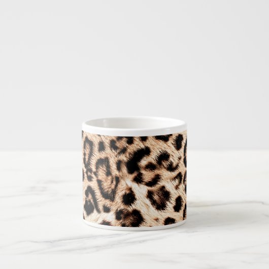 Luipaard Design Pattern: Wild Elegance. Espresso Kop (Voorkant)