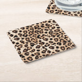 Luipaard Design Pattern: Wild Elegance. Kartonnen Onderzetters (Schuin)