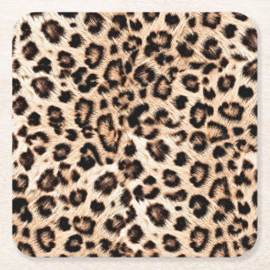 Luipaard Design Pattern: Wild Elegance. Kartonnen Onderzetters