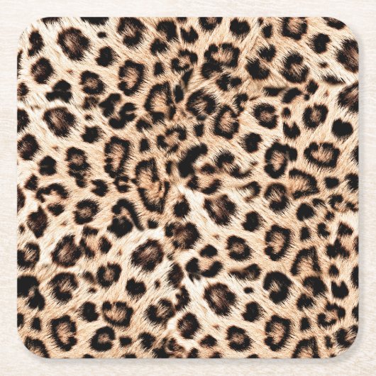 Luipaard Design Pattern: Wild Elegance. Kartonnen Onderzetters (Voorkant)