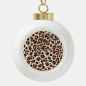 Luipaard Design Pattern: Wild Elegance. Keramische Bal Ornament (Voorkant)