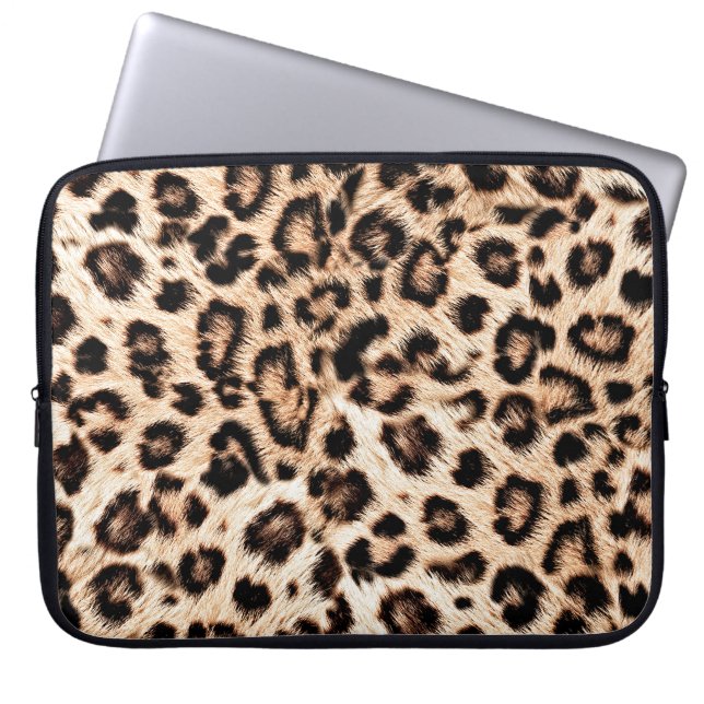 Luipaard Design Pattern: Wild Elegance. Laptop Sleeve (Voorkant)