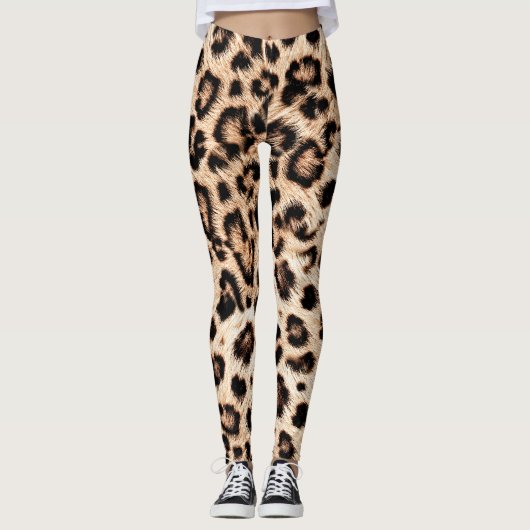 Luipaard Design Pattern: Wild Elegance. Leggings (Voorkant)