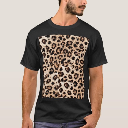 Luipaard Design Pattern: Wild Elegance. T-shirt (Voorkant)