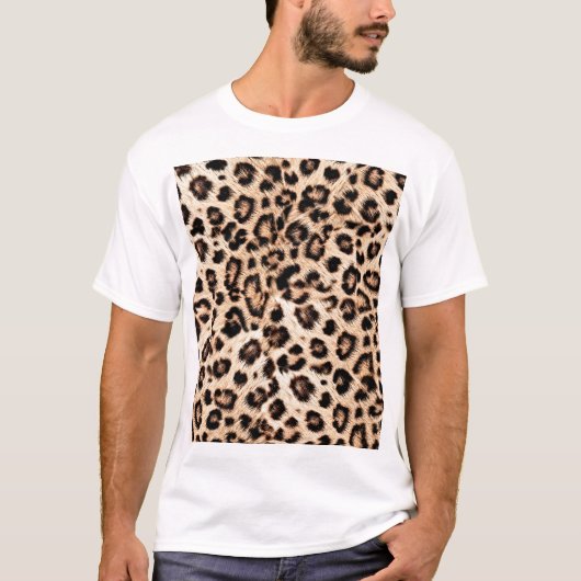 Luipaard Design Pattern: Wild Elegance. T-shirt (Voorkant)