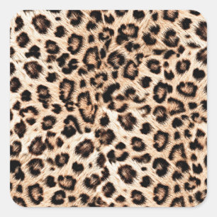 Luipaard Design Pattern: Wild Elegance. Vierkante Sticker