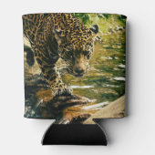 Luipaard die een stroomfoto doorkruist blikjeskoeler (Achterkant)