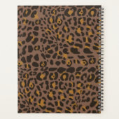 Luipaard Dier Bruin Brons Metaal Glitter Planner (Achterkant)