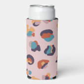 Luipaard Dier Roze Modern Seltzer Blikjeskoeler (Seltzer Voorkant)
