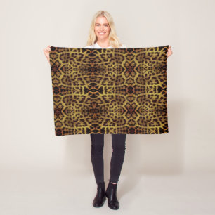 Luipaard Dierenprint Dekbed Fleece Deken