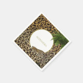 Luipaard Dierenprint Elegant Palm Feest Servet (Hoek)