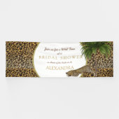 Luipaard Dierenprint Elegante Palm Feest Spandoek (Horizontaal)