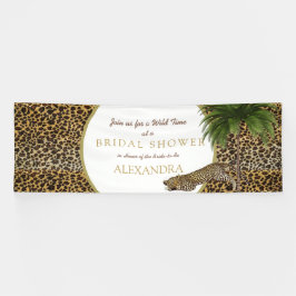 Luipaard Dierenprint Elegante Palm Feest Spandoek