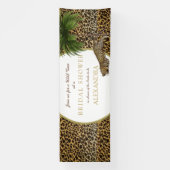 Luipaard Dierenprint Elegante Palm Feest Spandoek (Verticaal)