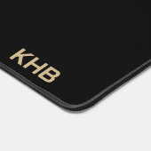 Luipaard Dierenprint, Goud en Zwart - Monogram Bureaumat (Hoek)