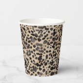Luipaard Dierenprint Moderne Bruiloft Feest  Papieren Bekers (Achterkant)