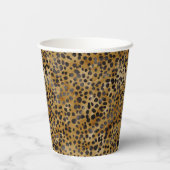 Luipaard Dierenprint Moderne Bruiloft Feest Papieren Bekers (Achterkant)