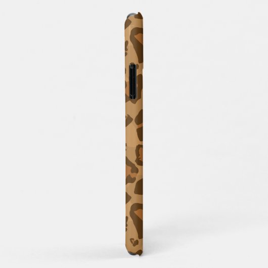 Luipaard dierenprint, monogram in bruine tinten Case-Mate iPhone case (Achterkant/rechts)