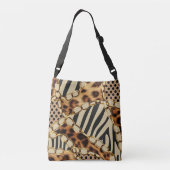 Luipaard Dierenprint Naadloos Patroon Crossbody Tas (Achterkant)