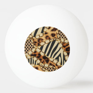 Luipaard Dierenprint Naadloos Patroon Pingpongbal