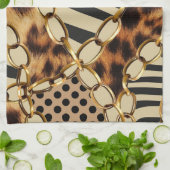 Luipaard Dierenprint Naadloos Patroon Theedoek (Gevouwen)