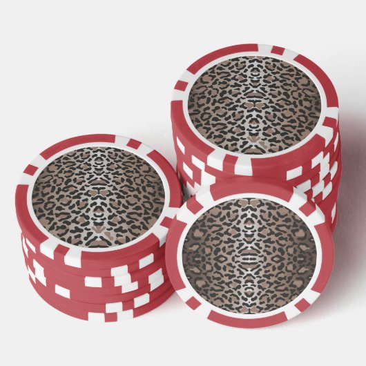Luipaard Dierenprint - Poker Chips (Opstapeling)