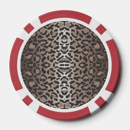 Luipaard Dierenprint - Poker Chips (Achterkant)
