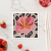Luipaard Dierprint Bloemen Servet (Insitu)