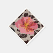 Luipaard Dierprint Bloemen Servet (Hoek)